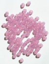 100, 4mm Faceted Milky Pink Opal Firepolish Beads